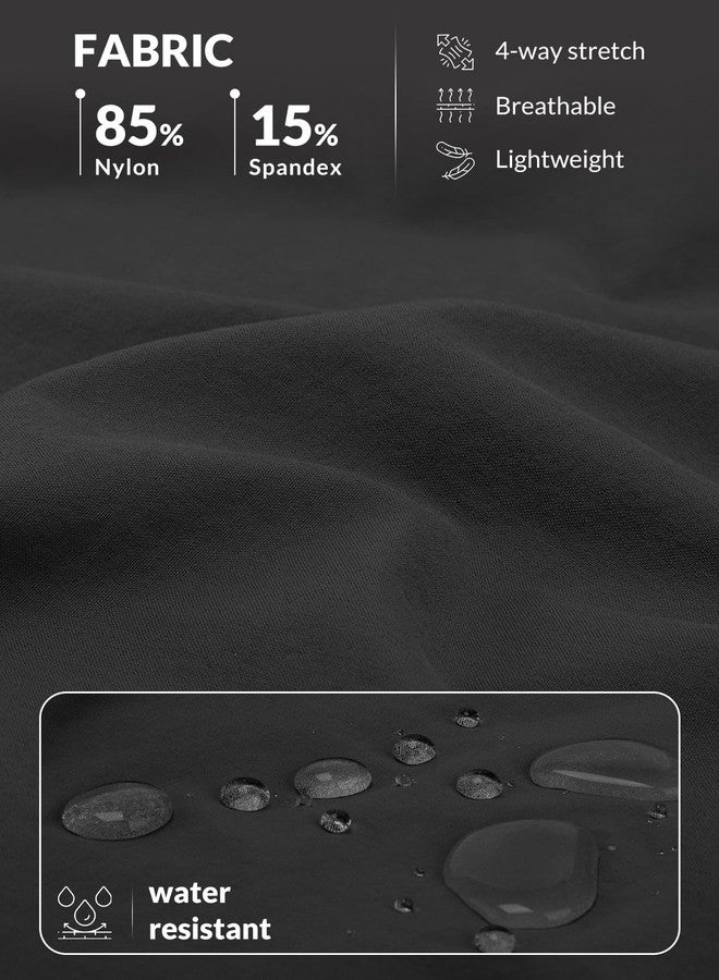 baleaf Men's Running Pants Elastic Waist Lightweight Jogging Stretch Golf Workout Pants with Zipper Pockets Black L - Image 4